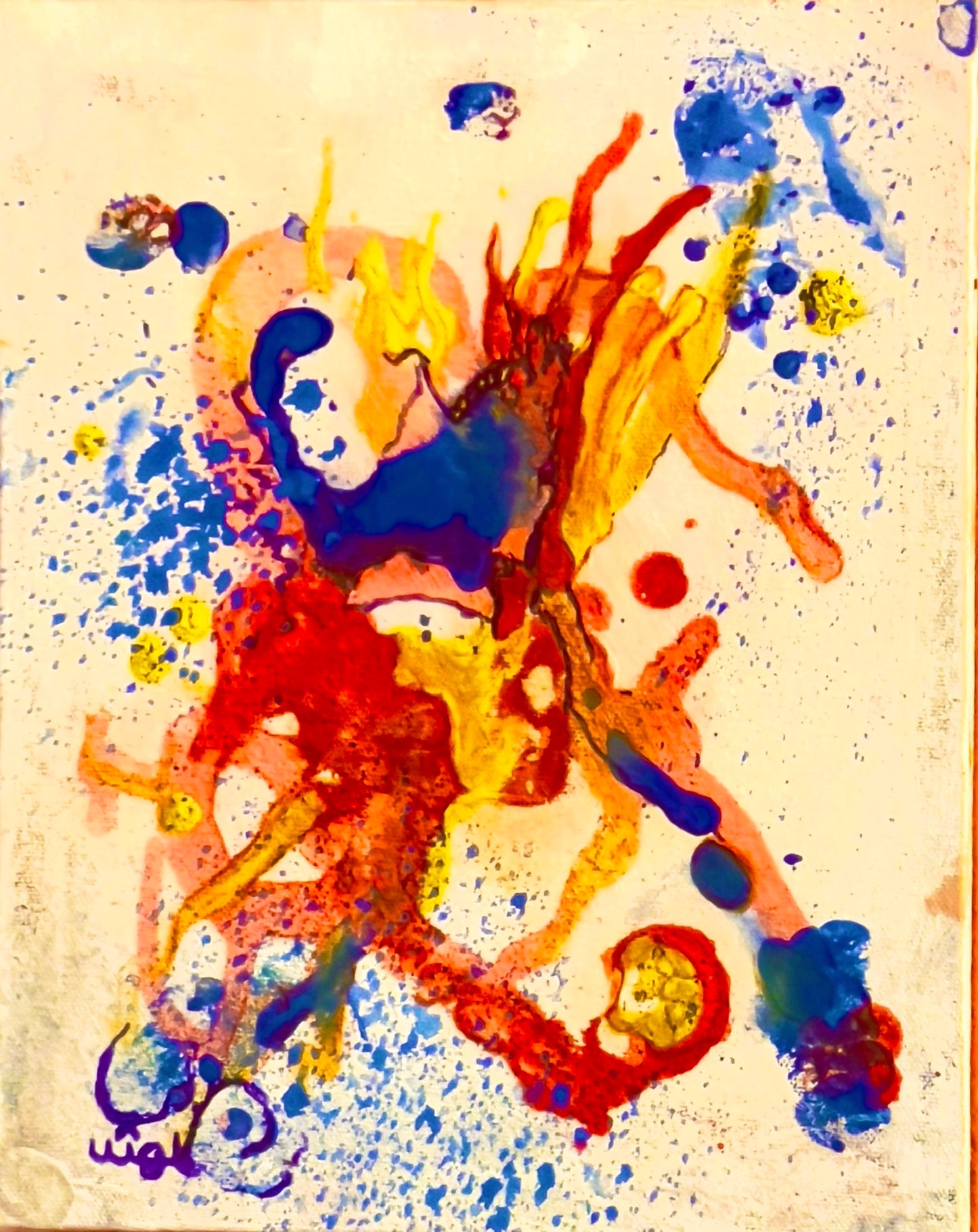 Jester_Sonarta.com,The painting's vibrant color palette is designed to add a refined and engaging aesthetic to any environment.
Jester is an original Acrylic on Canvas artwork created by Shahla Rahimi Reynolds.
It measures 10" H X 8" W, and it is ready to be displayed.