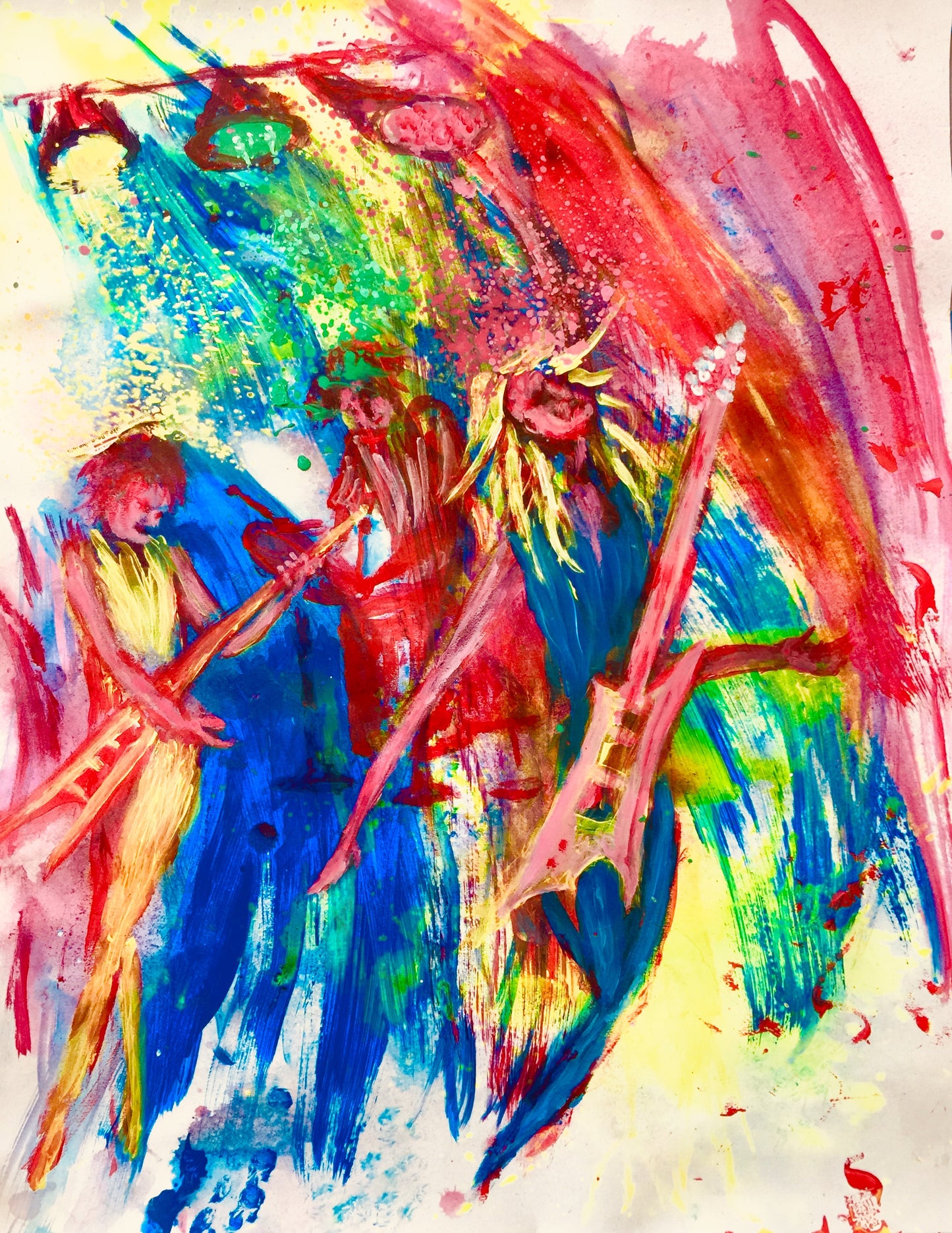 <div dir="ltr"><span>To all you musicians, keep Rocking’ </span><br><span>“You make the world go around”</span></div> <div dir="ltr"><span></span><br></div> <div dir="ltr"> <p class="p1"><span class="s1">This painting is an Acrylic on Paper by Shahla Rahimi Reynolds.</span></p> <p class="p1"><span><span>"Rooter</span></span><span>" Rock On is 27” H x 21” W..</span> </p> </div>