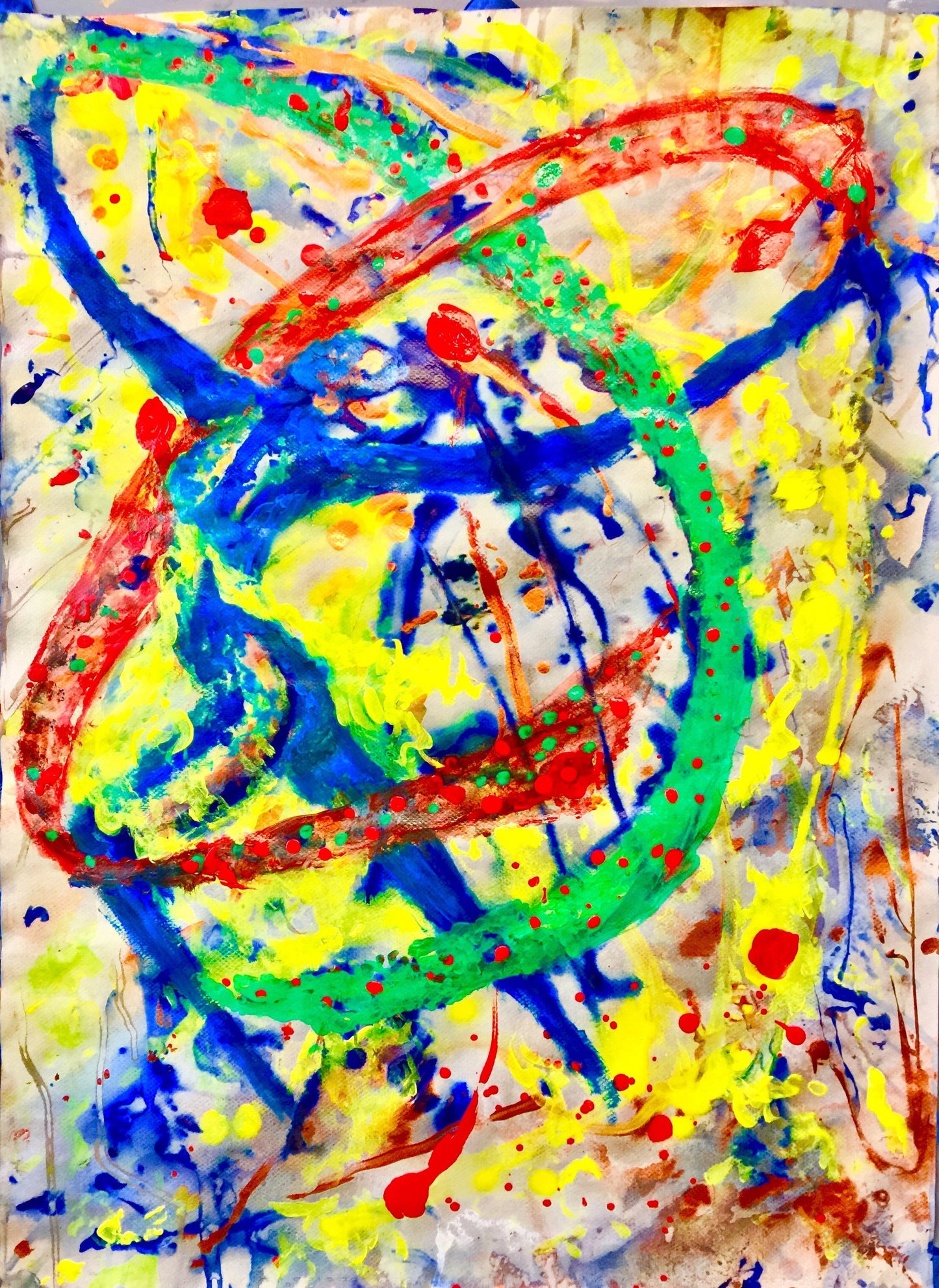 Dancing_In_The_Rain- Sonarta.com When you feel down, that's when you start Dancing In The Rain and Sing everyday other day of your life. This is an Acrylic on Paper painting by Shahla Rahimi Reynolds.36” H x 24” W.