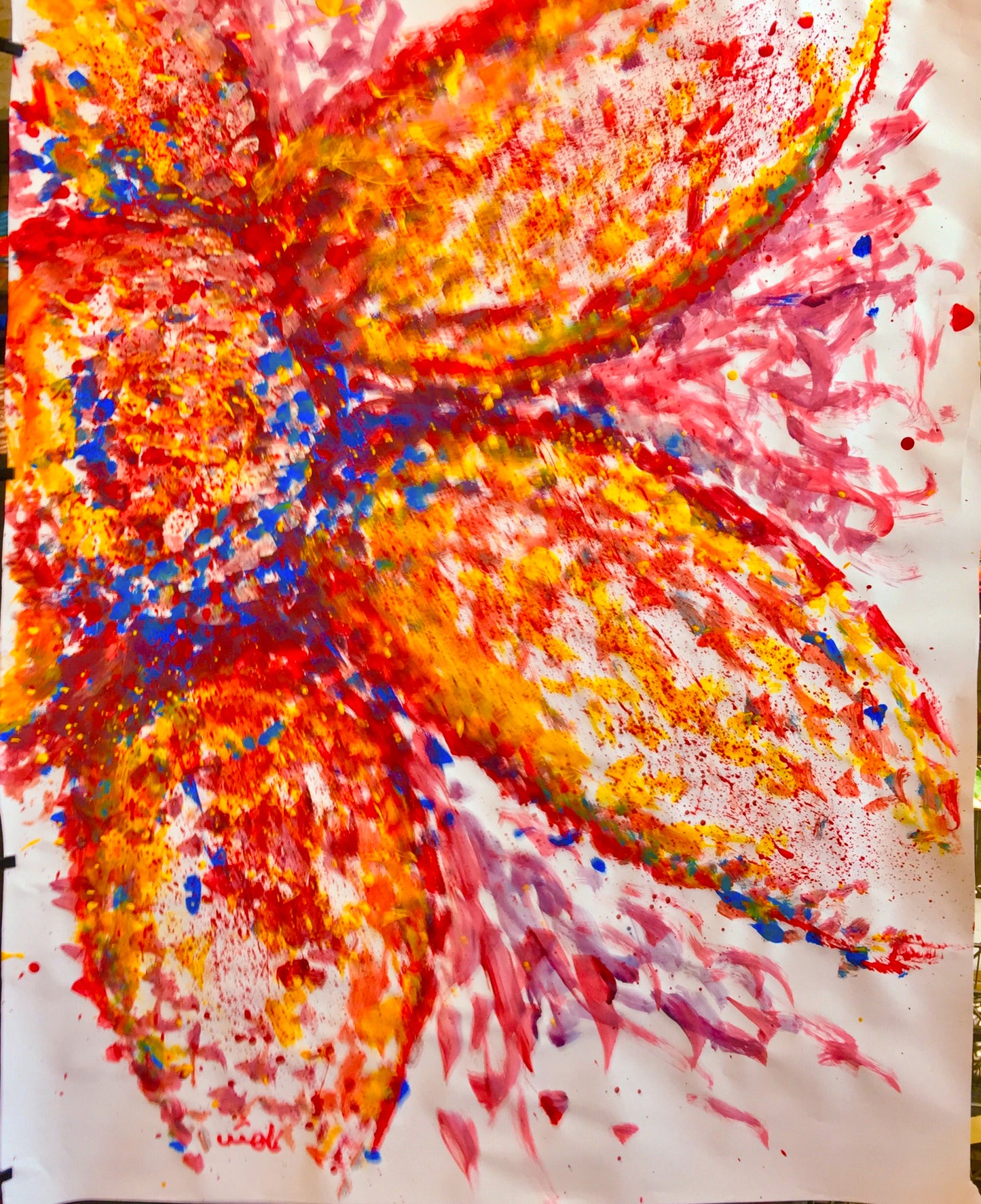 Sparkling Star-Sonarta.com It is as glorious as the Sun itself. The all bright and beautiful “Sparkling Star” glows in the meadow, as it celebrates the start of the Spring. This is a painting by Shahla Rahimi Reynolds. The “Sparkling Star” is an Acrylic on Paper painting asnd it it is 28” H x 36” W.