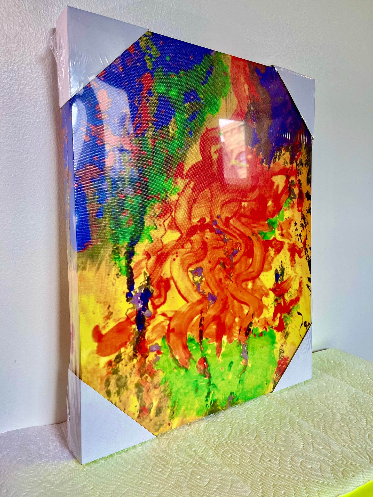 Comet-Sonarta.com,Gorgeous colors and beautiful brush strokes makes this Comet to go through galaxies with ease. “Comet” is an Acrylic on Paper painting is created by Shahla Rahimi Reynolds. The 19” H x 24” W Contemporary design is printed on premium canvas and ready to be hung.