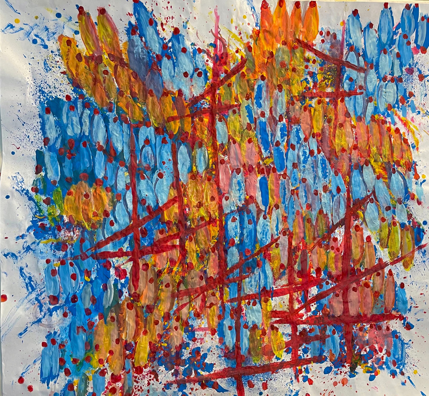 May Be Thay CanChange Thimgs, May Be-sonarta.com, People are walking and as they all converge into one place, their voices become more harmonious. They become one as they go forward. Maybe They Can Chang Things Together, maybe!! This is an Acrylic on Paper Contemporary Painting by Shahla Rahimi Reynolds. Maybe They Can Change Things is 351/2" H x 34" W.