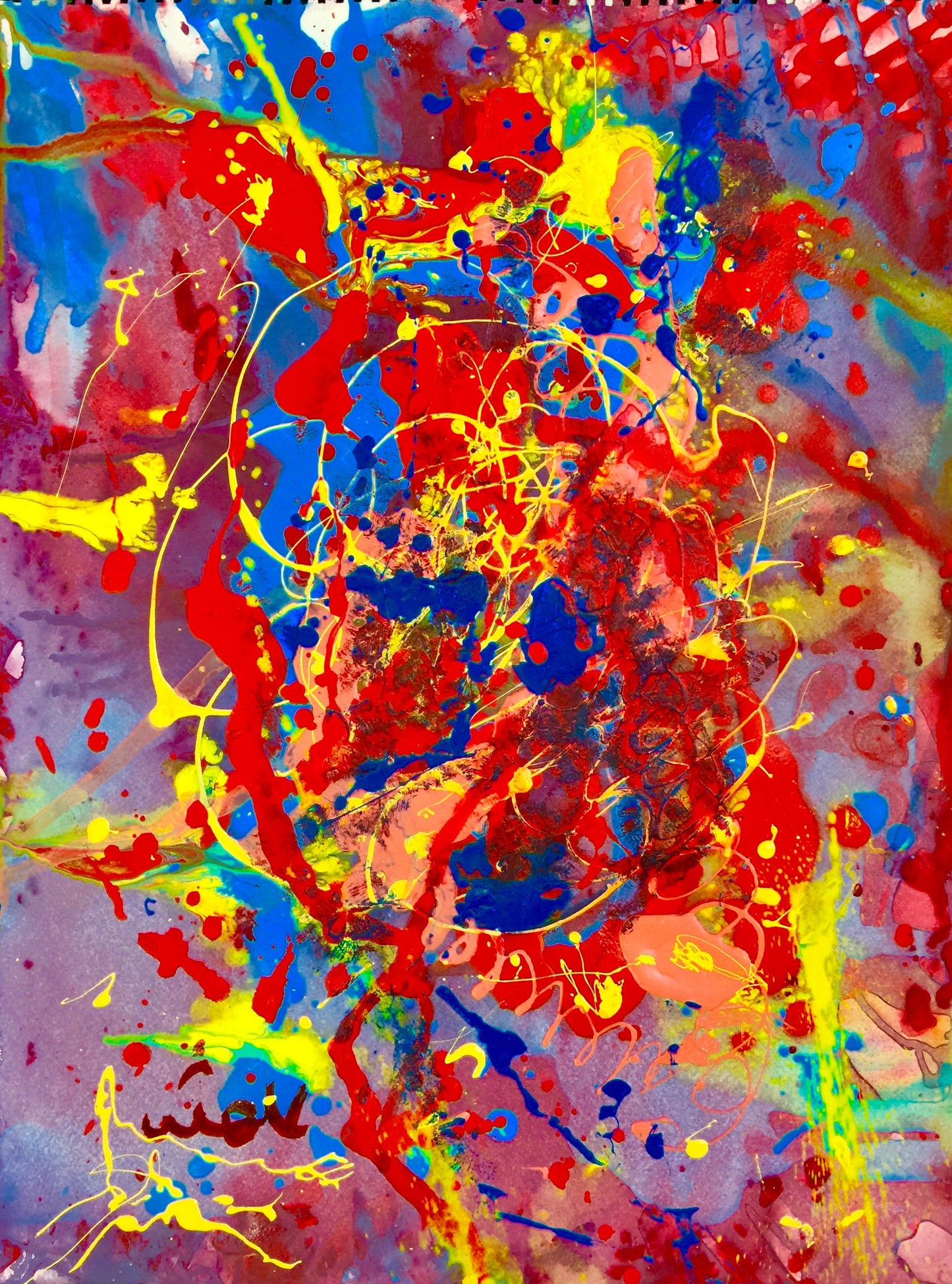 Thanksgiving Day 2020, The 2020 has been a year Of crises worldwide and “feeling despair” has become the never ending theme of our lives. This Thanksgiving Day, There were signs of Hope, which has long been covered with negative energy and uanessacry chaos. This was a true Thanksgiving Day for all of us. This is an Acrylic On Paper by artist, Shahla Rahimi Reynolds. It is 23” H x 18” W.