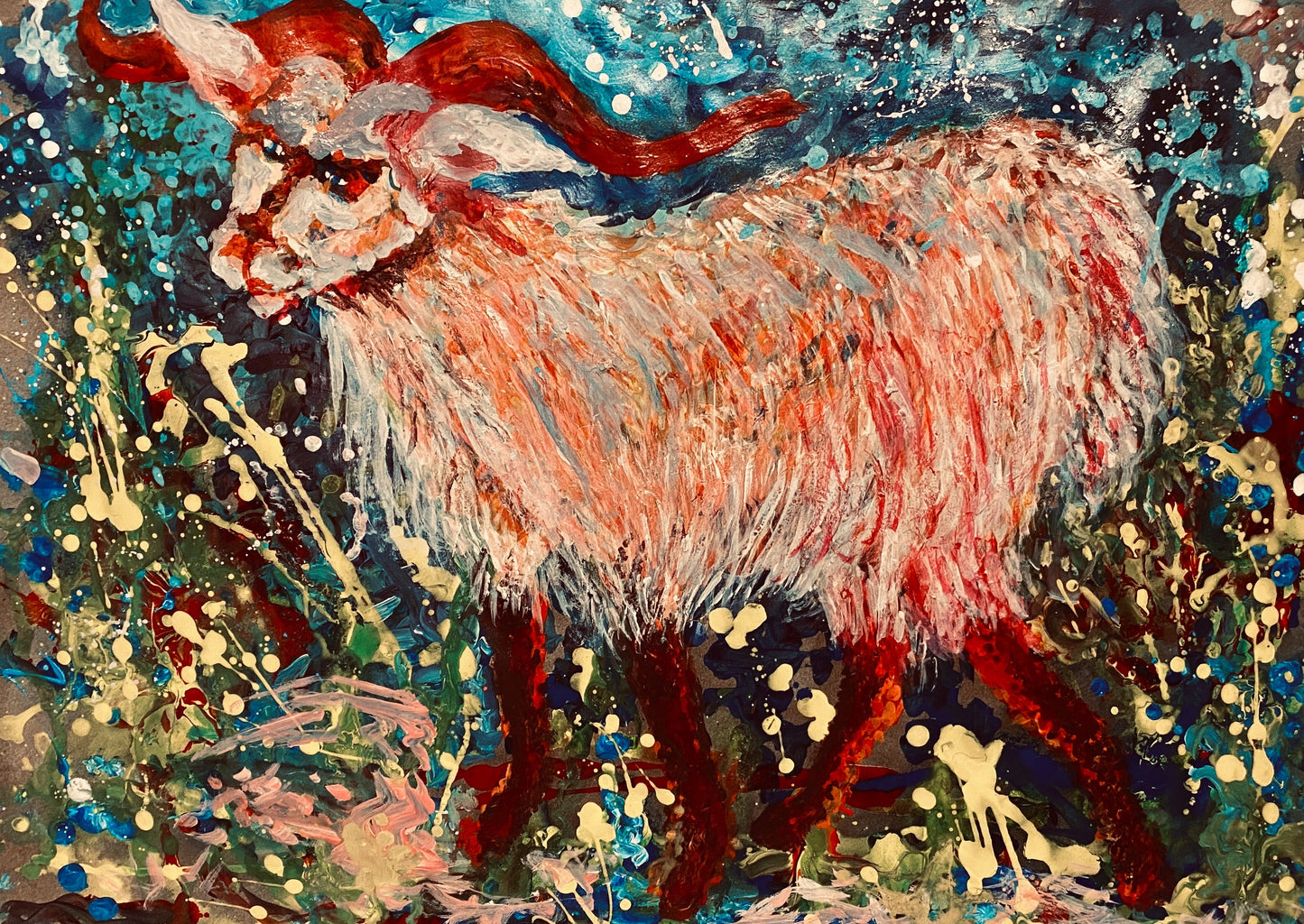 don't_even_think_about_it-Sonarta.com You want a piece of me, a piece of me? Oh, you do?!! Don't Even Think About It is an Acrylic on Paper by artist, Shahla Rahimi Reynolds . It is 23 1/2” H X 28” W.