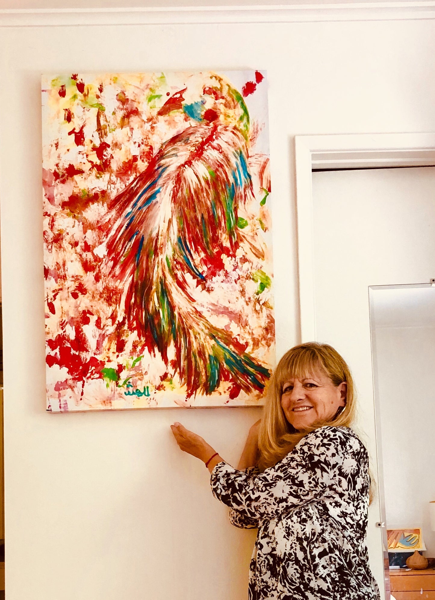 2tea Painting- Sonarta.comMy favorite parrot!2tea Painting | Sonarta.com is an Acrylic on Paper piece by Shahla Rahimi Reynolds.It is 24” H X 19” W..The 2tea copies are printed on premium canvas and ready to be hung