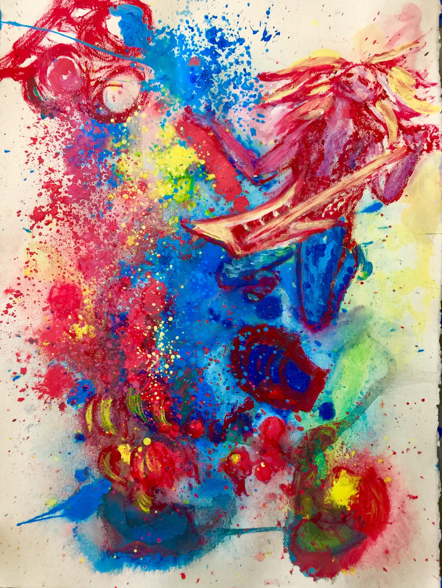 “Watch Me Explode” - Sonarta.com “TNT” by ACDC, Up On Stage and now “Watch Me Explode” This painting is an Acrylic on Paper by Shahla Rahimi Reynolds. Watch Me Explode is 29” H X 21” W.