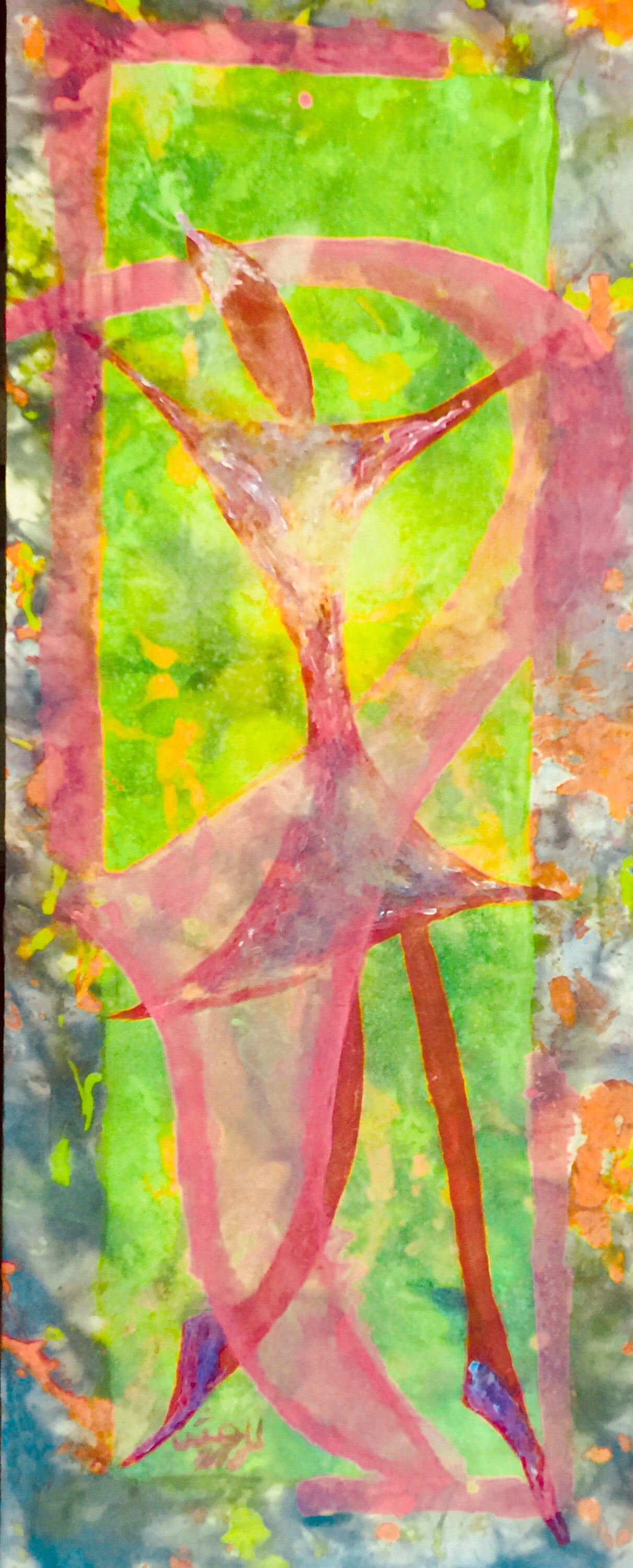 Dancing Queens I - Sonarta.com Dancing Queens were born to dance and celebrate life with their dance. They are the queens and they know it. Dancing Queens I is one of the two Ink on Silk paintings titled "Dancing Queens" created by Shahla Rahimi Reynolds. It is 21 1/2”W X 55”H.