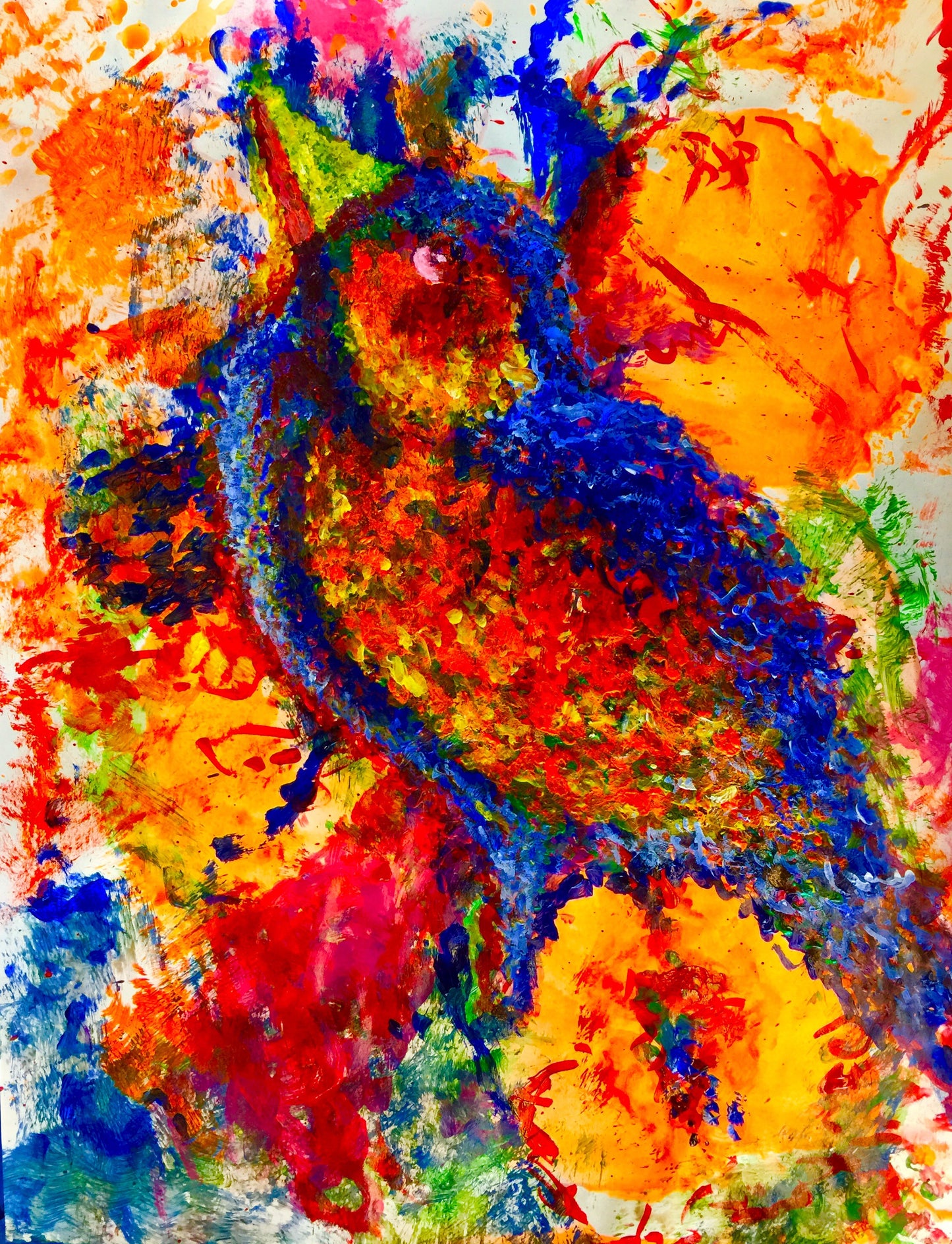 Why So Blue? - Sonarta.comWhy So Blue? Because, I am blue and I like it. This beautiful Acrylic Painting on Paper is by artist, Shahla Reynolds. Why So Blue is 19” W X 24” H.