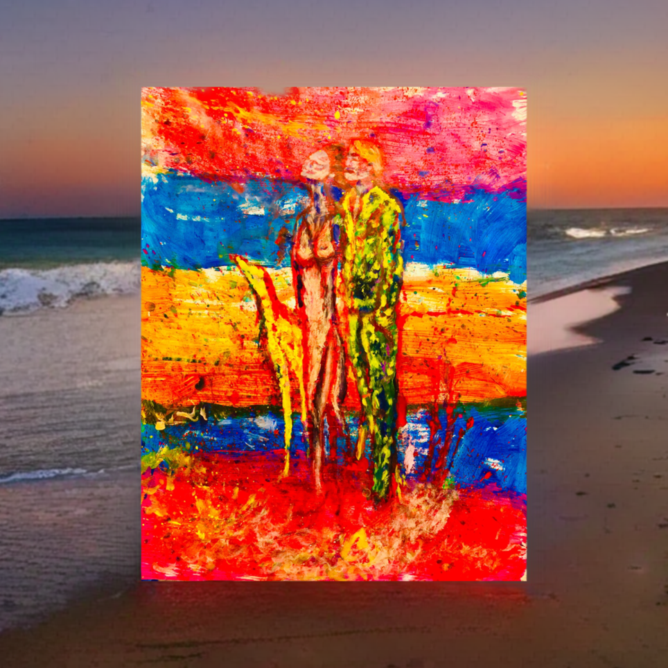 "(Not so) Lonesome Road" is a compelling piece that captures a profound sense of emotion through vibrant colors applied with dynamic acrylic techniques. It explores themes of longing and resilience, presenting a visual narrative that invites reflection on the human experience.

(Not so) Lonesome Road is an Acrylic on Paper painting by Shahla Rahimi Reynolds.

The Original, (Not so) Lonesome Road is: 24" H X 19" W.

The artwork is also available in 2 canvas sizes: 48" H X 36" and 36" H X 24" W. 