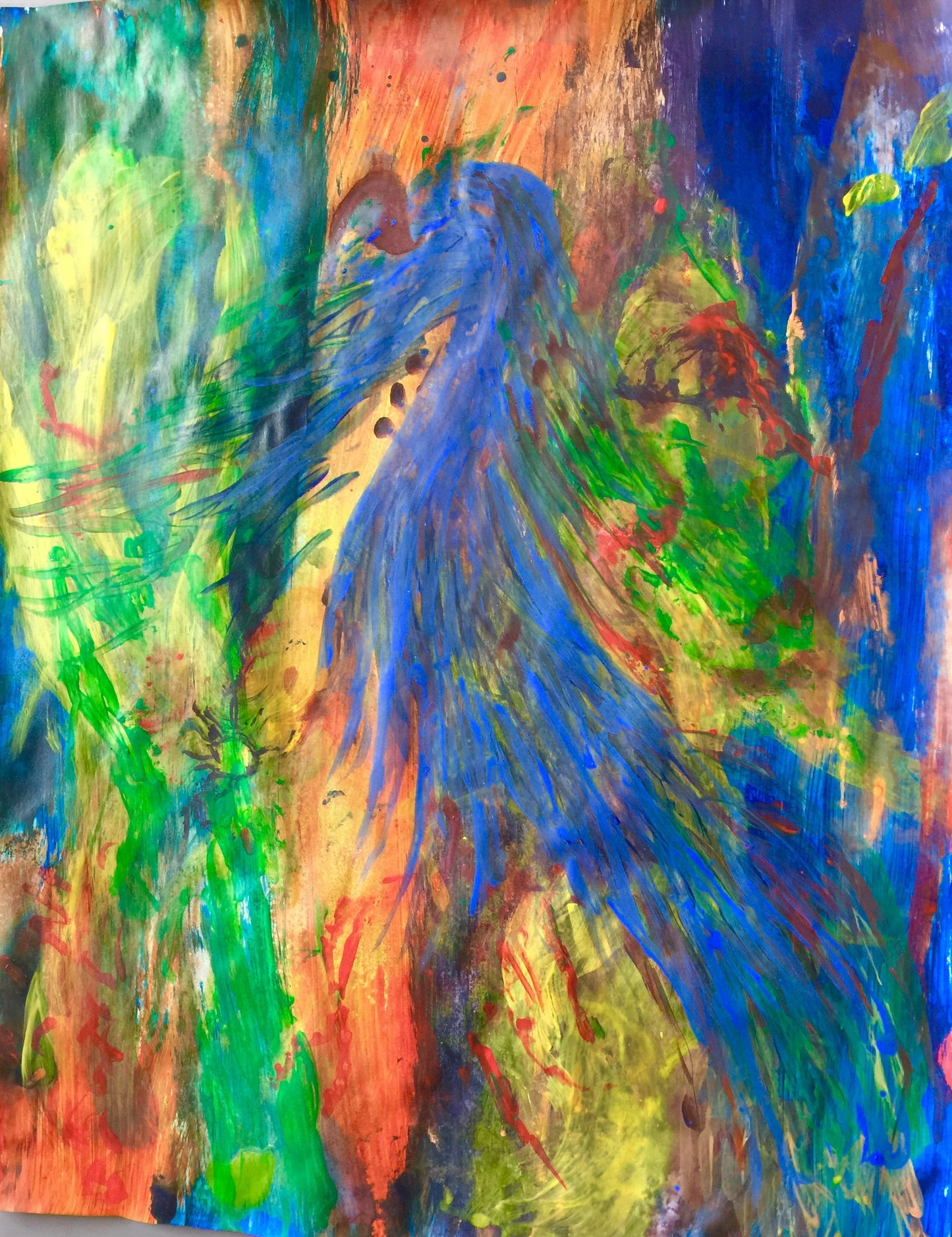 Amazon - Sonarta.com, what a beautiful bird!  Amazon and its colors will cheer up anyone.  This Acrylic On Paper painting  is by Shahla Rahim Reynolds.  It is 36” W X 24” H.  Amazon's copies are printed on premium canvas and are ready to be hung.