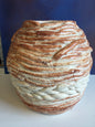 Earthy Earthen Wear II - Sonarta.com,This is a Hand Built (Coil) Clay Pot. This pot is a representation of Native American basketry.   The Earth Earthen Wear II was created by Shahla Rahimi Reynolds.   It is 16"H x 14"W.