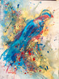 blaze_of_glory] - Sonarta.com.Blue Macaw Parot is officially extinct in the wild, but once it flow from branch to branch all over the jungle. What a beauty and how magnificent it must have been. ”Blue Macaw” is an Acrylic on Paper by Shahla Rahimi Reynolds. It is 30” H x 22” W.