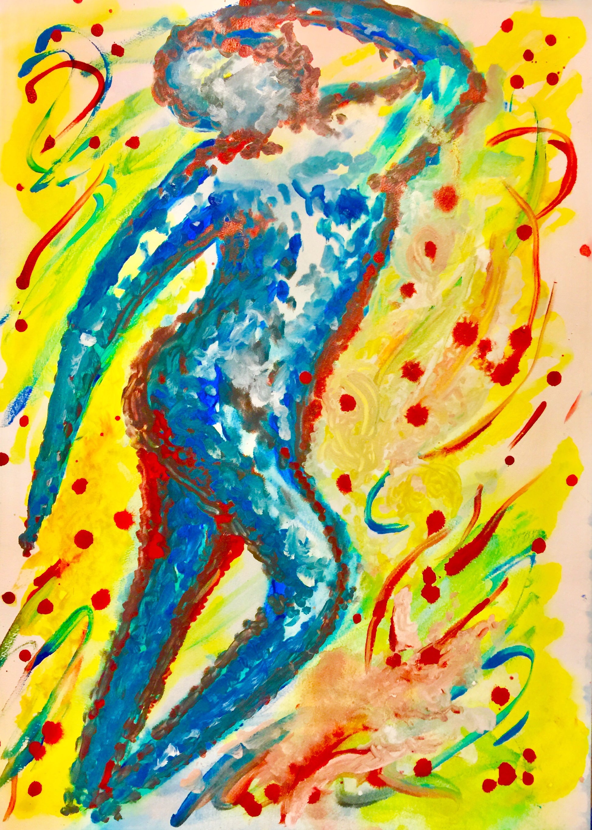 blaze_of_glory] - Sonarta.com Now, I am ready!!!! Watch me as I Strike A Pose ! This painting is an Acrylic on Paper by Shahla Rahimi  Reynolds. Strike A Pose is 28 1/2” H X 20 1/4” W..