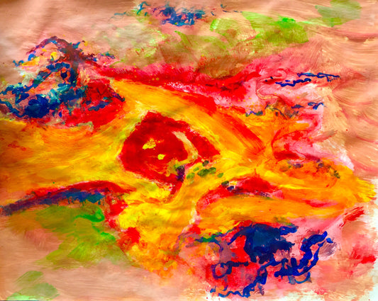 The Watcher - Sonarta.com The Watcher is the eye that is always watching you and knows how you are doing. It is silent, but always present.  This Acrylic on Paper painting is created by Shahla Reynolds.  The Watcher is 19” W X 24” H.