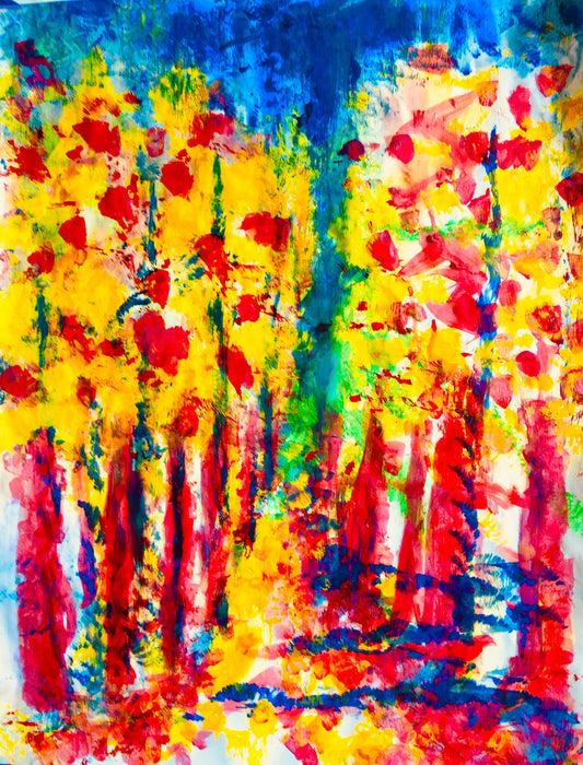 Fruitful Bounty - Sonarta.com It is summertime and trees are blessed with Fruitful Bounty everywhere.  This is an Acrylic on Paper painting  by Shahla Rahimi Reynolds.  Fruitful Bounty is 19” W x 24” H.