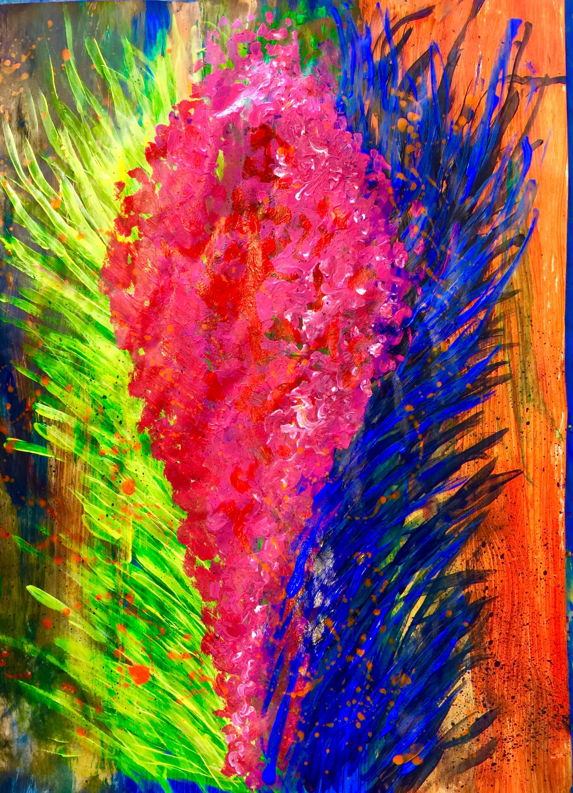 Venus - Sonarta.com Amazing and colorful, Yes, it is the image of Venus and what a beauty it is.  This is an Acrylic on Paper painting by Shahla Rahimi Reynolds.  Venus is 19” W x 24” H.