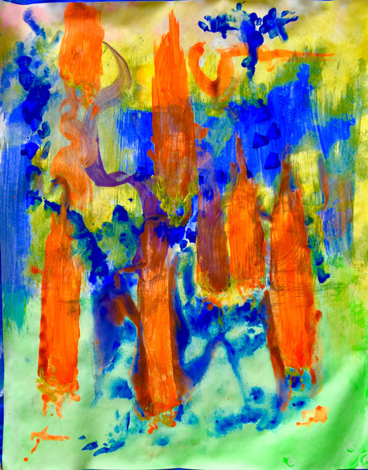 St. Elmo’s Fire - Sonarta.com The colors of St. Elmo's Fire are vivid and warm. It will brighten any room and makes the stay in there pleasant.  This Acrylic On Paper painting  is by Shahla Reynolds.  St. Elmo's Fire is 19” W X 24” H.
